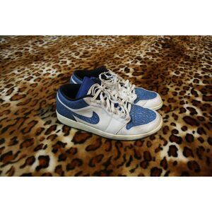 Vintage Air Jordan 1 Blue Cement White Jordans Vintage Streetwear Y2K Size 12